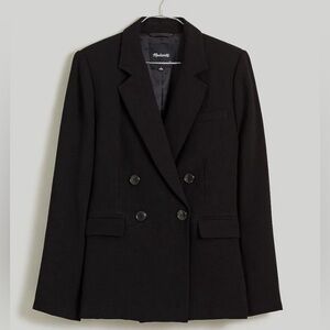 Madewell Black Double-Breasted Blazer